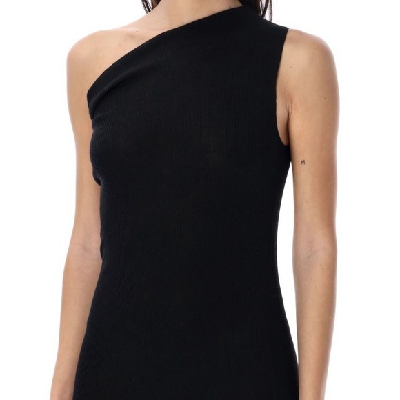 Rick Owens One-Shoulder Rib Knit Dress With Playful Side Vent - NWT - Picture 3 of 3
